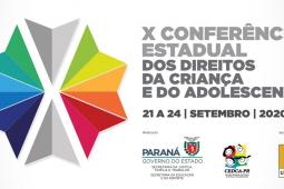 A X Conferência Estadual dos Direitos da Criança e do Adolescente, que acontece pela primeira vez online entre os dias 21 a 24 de setembro, tem como tema central a Proteção Integral, Diversidade e Enfrentamento das Violências. 