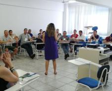 Teve início nesta terça-feira (14), em Cascavel, o segundo encontro do Circuito de Capacitação da Socioeducação, programa lançado pelo Governo do Estado para capacitar os servidores que trabalham no atendimento a adolescentes em restrição ou privação de liberdade em Centros de Socioeducação e Casas de Semiliberdade.Foto: Divulgação