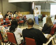 ?O que leva o adolescente a se envolver com a criminalidade??. Com esta frase a doutora em psicologia e estudos psicanalísticos, Ludmilla Feres Faria, iniciou a apresentação com o tema ?Adolescências?, realizada durante o quarto encontro do Circuito de Capacitação da Socioeducação, Foto: Ricardo Marajó/SEDS