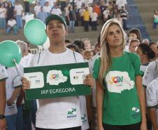 A secretária estadual da Família e Desenvolvimento Social, Letícia Raimundo, participou nesta segunda-feira (10), em Curitiba, da abertura dos Jogos da Integração e Inclusão (Join) Foto ? Ricardo Marajó/SEDS