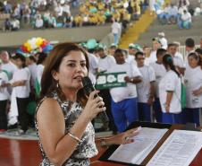 A secretária estadual da Família e Desenvolvimento Social, Letícia Raimundo, participou nesta segunda-feira (10), em Curitiba, da abertura dos Jogos da Integração e Inclusão (Join) Foto ? Ricardo Marajó/SEDS