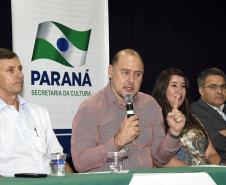 Lançamento do projeto Agentes de Leitura do Paraná. Na foto, o secretário de Estado da Cultura, João Luiz Fiani, fala no lançamento do projeto Agentes de Leitura do Paraná. Pinhais, 19 de fevereiro de 2016.Foto: Kraw Penas/SEEC