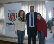 Dia 17 de Maio foi realizada palestra em Laranjeiras do Sul com o Promotor Drº Ronaldo de Paula Mion no Sindicato Rural Patronal, estiveram presentes no local aproximadamente 100 pessoas entre Conselheiros tutelares da região, coordenadores pedagógicos, diretores de escolas e técnicos do município da Secretaria Municipal de Assistência Social/CRAS e CREAS.Foto:Divulgação