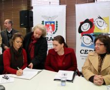 Secretária da Família e Desenvolvimento Social, Fernanda Richa, participou da posse dos novos conselheiros, indicados pela sociedade civil, do Conselho Estadual dos Direitos da Criança e do Adolescente (Cedca).Foto:Rogério Machado/SEDS