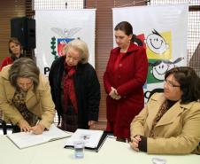 Secretária da Família e Desenvolvimento Social, Fernanda Richa, participou da posse dos novos conselheiros, indicados pela sociedade civil, do Conselho Estadual dos Direitos da Criança e do Adolescente (Cedca).Foto:Rogério Machado/SEDS