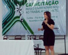 A Secretaria da Família e Desenvolvimento Social iniciou nesta quarta-feira (21), em Londrina, o Seminário Capacitação de Combate ao Trabalho Infantil, evento está abordando as recomendações do plano regional para prevenção e erradicação do trabalho infantil com municípios da região. Foto:Divulgação