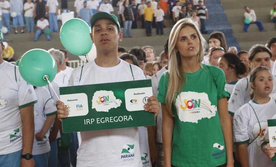 A secretária estadual da Família e Desenvolvimento Social, Letícia Raimundo, participou nesta segunda-feira (10), em Curitiba, da abertura dos Jogos da Integração e Inclusão (Join) Foto ? Ricardo Marajó/SEDS