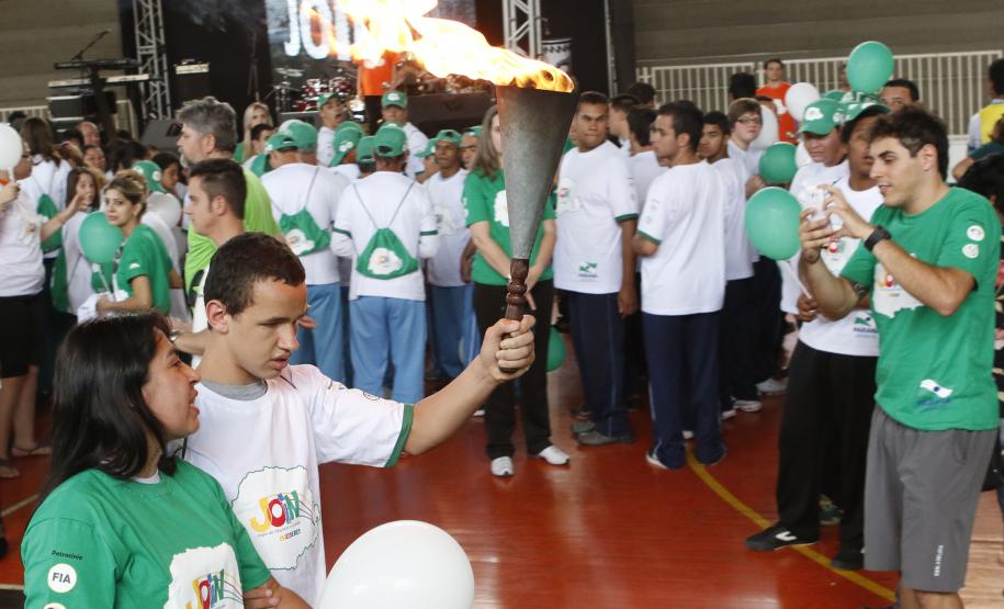 A secretária estadual da Família e Desenvolvimento Social, Letícia Raimundo, participou nesta segunda-feira (10), em Curitiba, da abertura dos Jogos da Integração e Inclusão (Join) Foto ? Ricardo Marajó/SEDS