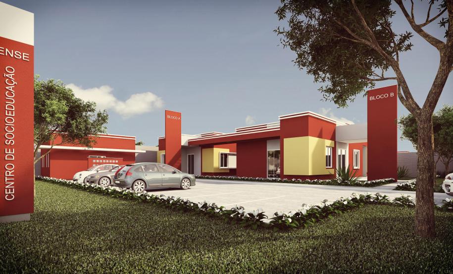 Projeto arquitetônico no novo Cense I de Cascavel.
