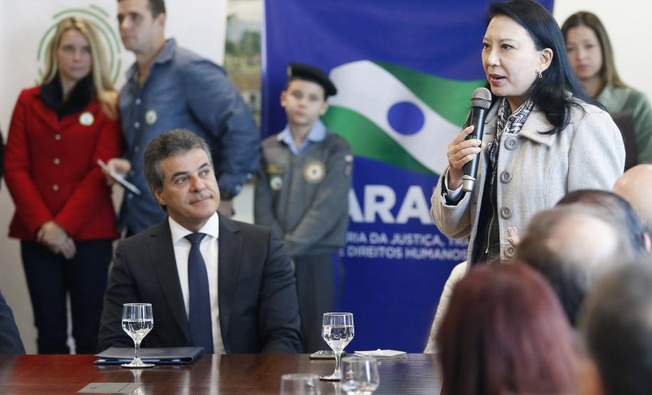Secretária da Familía e Desenvolvimento Social, Fernanda Richa, participa do Projeto Criança Protegida. Foto:Rogério Machado/SECS