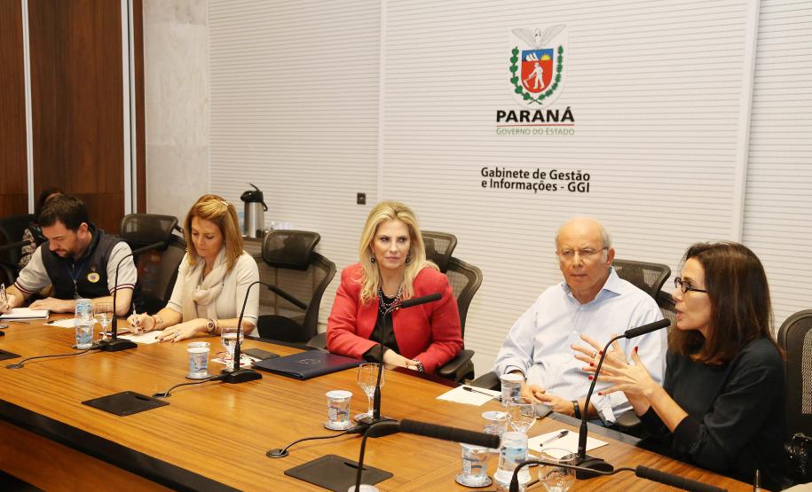 Secretária da Família e Desenvolvimento Social, Fernanda Richa, participa da reunião com Luciana Temer sobre Exploração e Abuso Sexual Infantil - Foto: Rogério Machado/SECS