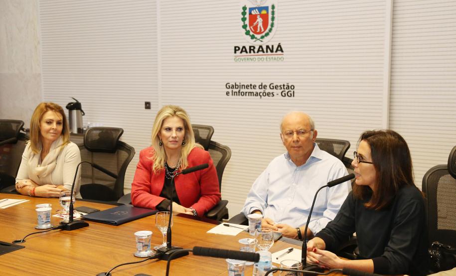 Secretária da Família e Desenvolvimento Social, Fernanda Richa, participa da reunião com Luciana Temer sobre Exploração e Abuso Sexual Infantil - Foto: Rogério Machado/SECS