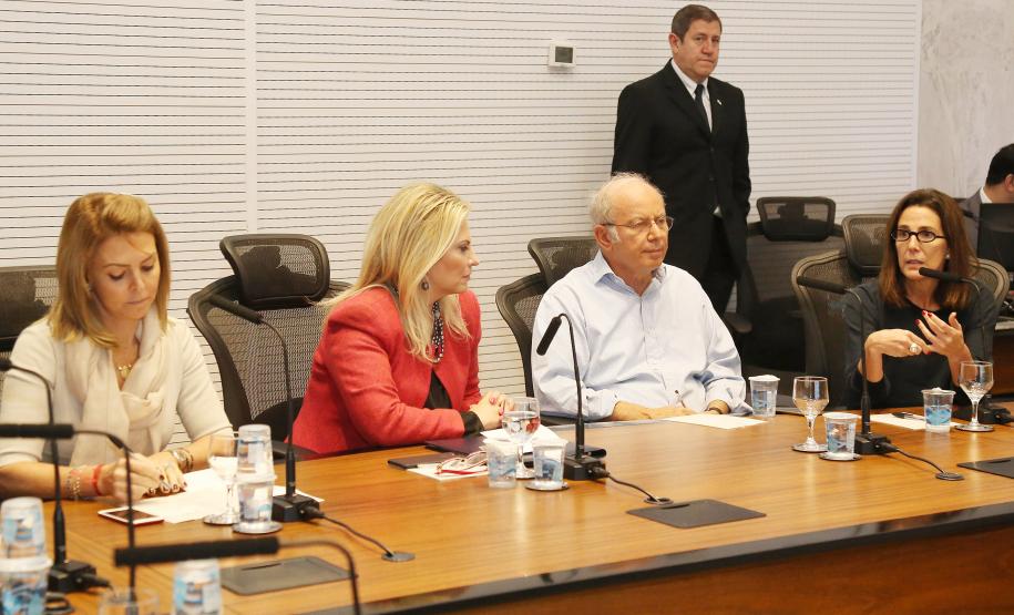 Secretária da Família e Desenvolvimento Social, Fernanda Richa, participa da reunião com Luciana Temer sobre Exploração e Abuso Sexual Infantil - Foto: Rogério Machado/SECS