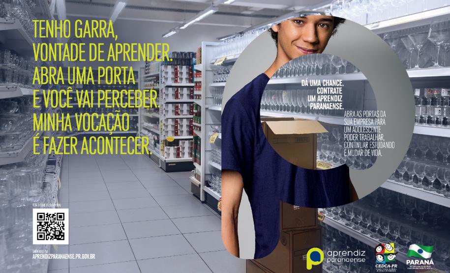 Empresas de médio e grande porte são o público-alvo da campanha Aprendiz Paranaense lançada pelo Governo do Paraná nesta segunda-feira (12). A ação tem o objetivo de estimular a aprendizagem legal e ampliar a contratação de adolescentes aprendizes em todo o Estado. Curitiba, 12/06/2017.Foto: Divulgação SEDS