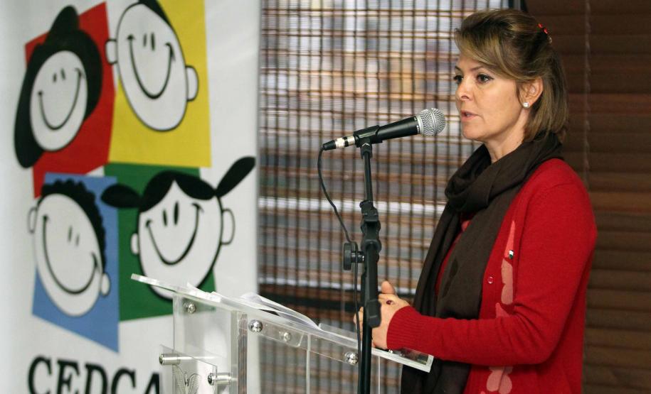 Secretária da Família e Desenvolvimento Social, Fernanda Richa, participou da posse dos novos conselheiros, indicados pela sociedade civil, do Conselho Estadual dos Direitos da Criança e do Adolescente (Cedca).Foto:Rogério Machado/SEDS