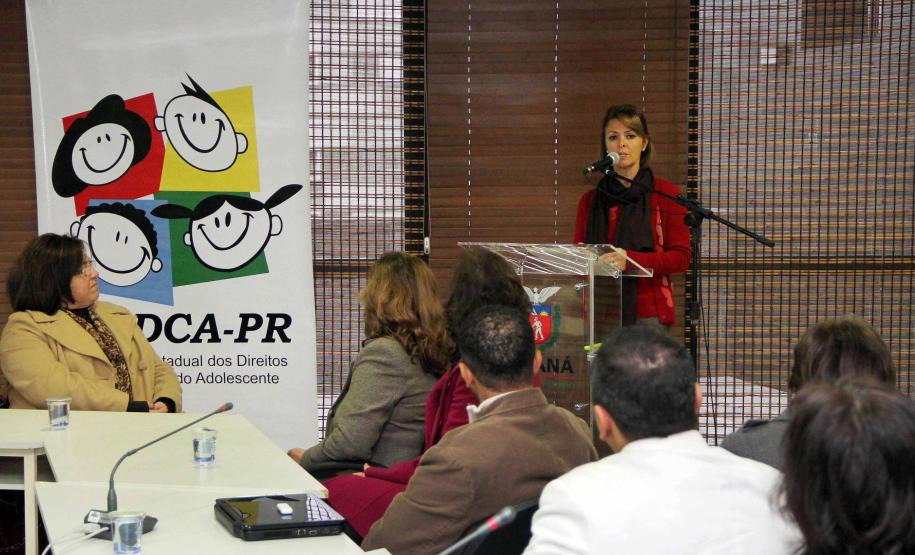 Secretária da Família e Desenvolvimento Social, Fernanda Richa, participou da posse dos novos conselheiros, indicados pela sociedade civil, do Conselho Estadual dos Direitos da Criança e do Adolescente (Cedca).Foto:Rogério Machado/SEDS