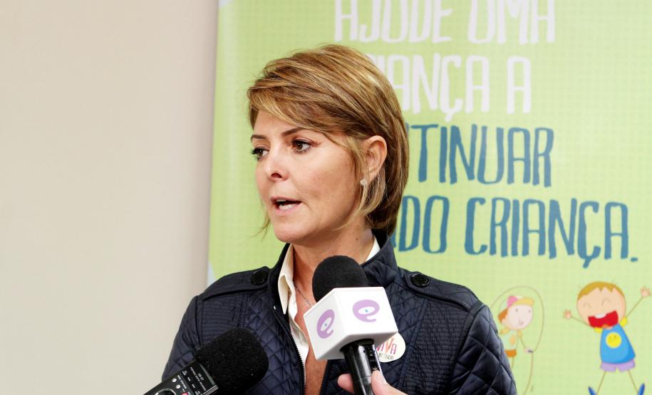 A secretária da Família e Desenvolvimento Social, Fernanda Richa, o secretário de Segurança Pública, Cid Vasques, a presidente do Conselho Estadual dos Direitos da Criança e do Adolescente (Cedca), Marcia Tavares, e o delegado-geral da Polícia Civil, Marcus Vinicius Michelotto, participam em Curitiba, da inauguração do Núcleo de Proteção à Criança e ao Adolescente (Nucria) e do Serviço de Investigação de Crianças Desaparecidas (Sicride).Foto:Rogério Machado/SEDS