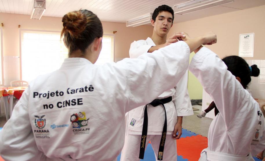 Projeto de Karatê no Cense Joana Richa. Foto: Ricardo Marajó/SEDS